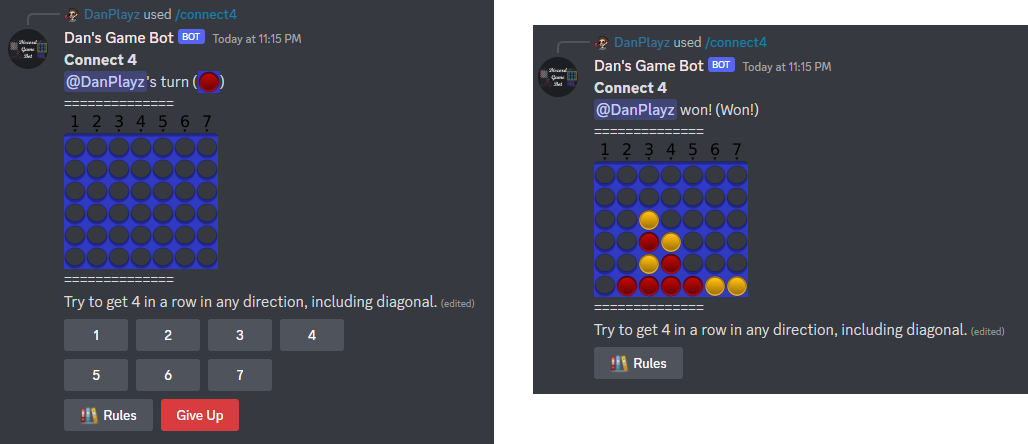 ConnectFour game